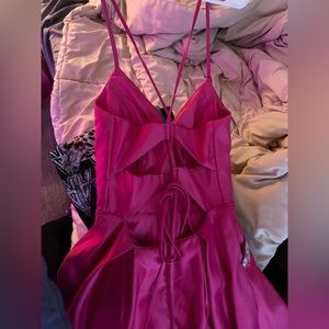 Dillards pink prom dress